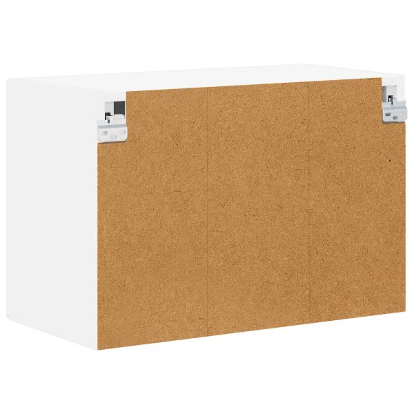 Стенен стъклен шкаф LUCCA 2 pcs Бяло 60 x 31 x 40 см