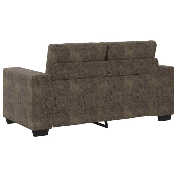 Диван 3 pcs Тъмен сив 221 x 80 x 80 см Ленена смесена тъкан