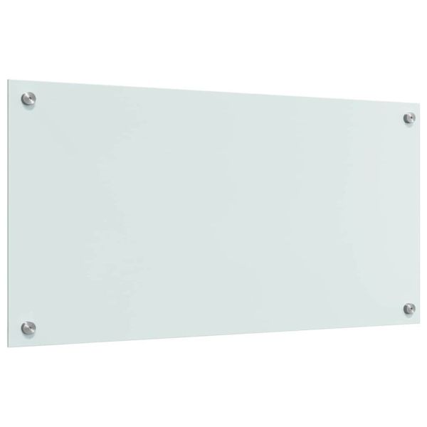 Кухненски гръб 2 pcs Бяло 80 x 40 cm закалено стъкло