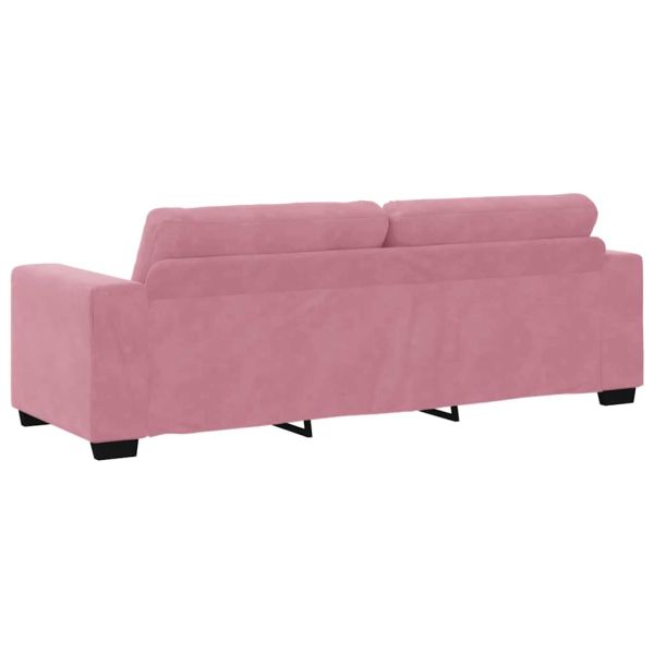 Комплект дивани 3 pcs Розово 221 x 80 x 80 см Кадифе