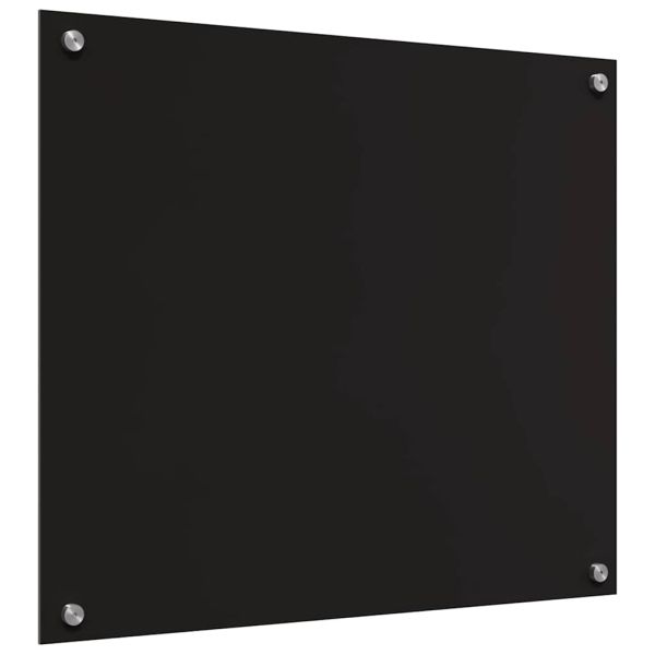 Кухненски гръб 2 pcs Черно 70 x 60 cm закалено стъкло