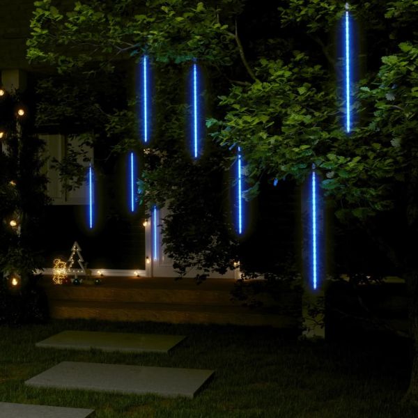Светещи метеори 8 бр 50 см сини 288 LED закрито/открито