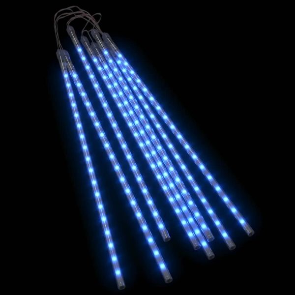 Светещи метеори 8 бр 50 см сини 288 LED закрито/открито