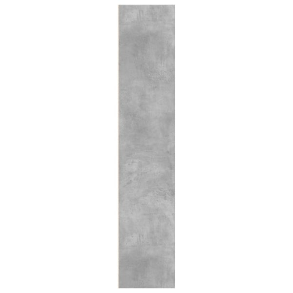 Библиотека, бетонно сива, 60x30x152 см, инженерно дърво