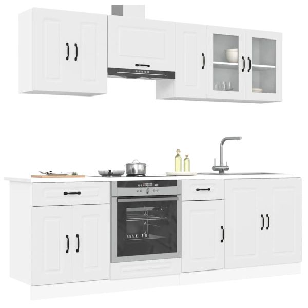Комплект кухненски шкафове от 8 части Kalmar, инженерно дърво