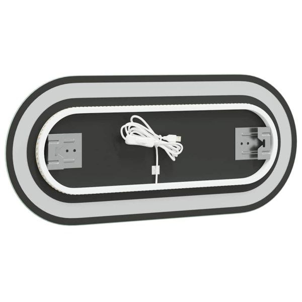 LED огледало за баня, 70x30 см, овално