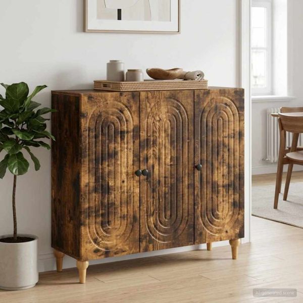 Служебен шкаф Опушен дъб 89 x 34,5 x 80 см Инженерна дървесина