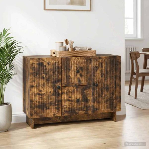 Служебен шкаф Опушен дъб 89 x 34,5 x 60 см Инженерна дървесина