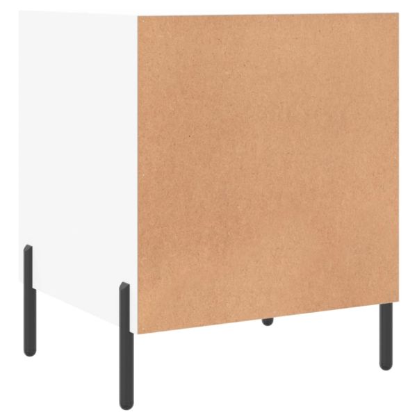 Нощни шкафчета 2 бр бял гланц 40x40x50 см инженерно дърво