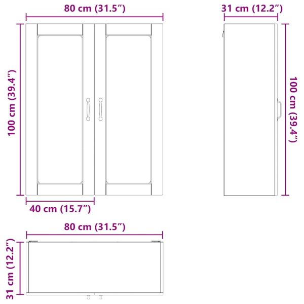 Панел за миялна машина Kalmar Сонома дъб 80 x 31 x 100 см