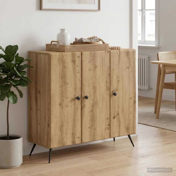 Служебен шкаф Дъб артизан 89 x 34,5 x 80 см Инженерна дървесина
