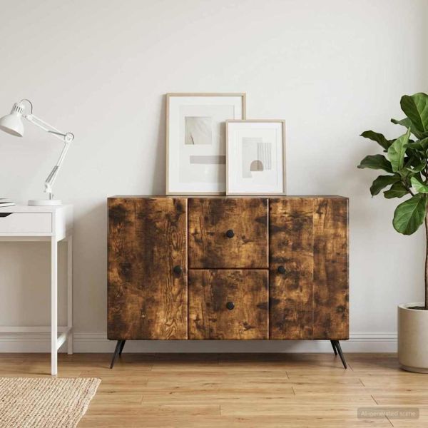 Служебен шкаф Опушен дъб 89 x 34,5 x 60 см Инженерна дървесина