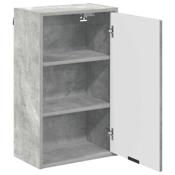 Шкаф за баня със съхранение Циментено сиво 39 x 23,5 x 65 см