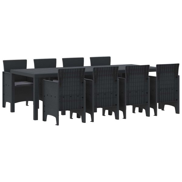 Комплект за хранене в градината 9 pcs Антрацит Полипропилен