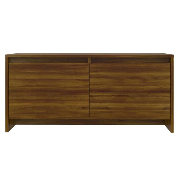 Кафе маса, кафяв дъб, 90x50x41,5 см, инженерно дърво