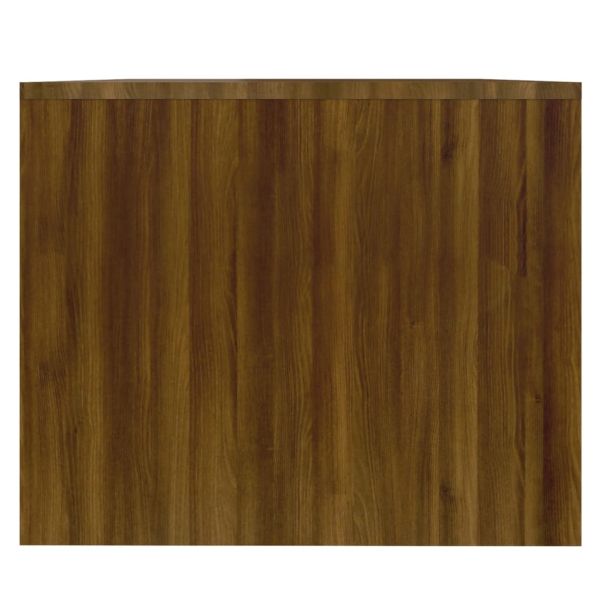 Кафе маса, кафяв дъб, 90x50x41,5 см, инженерно дърво