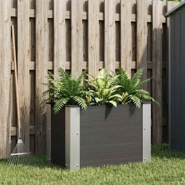 Градинска повдигната леха Черно 50 x 30 x 36 см