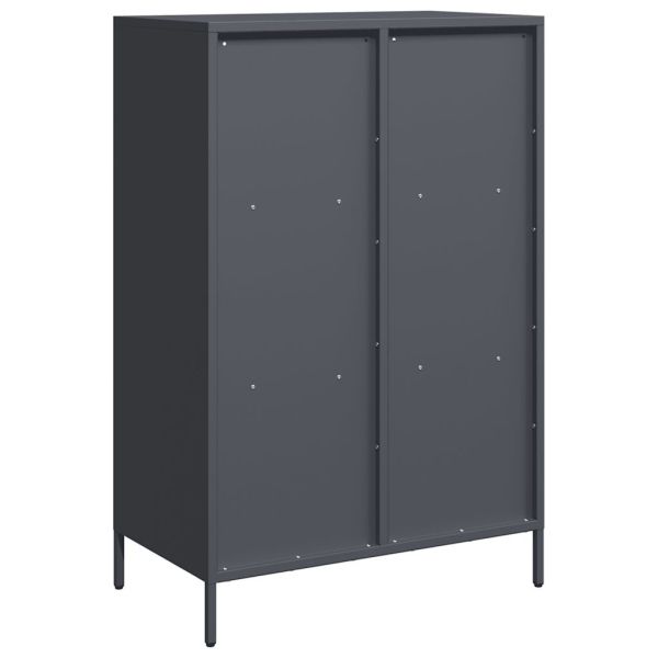 Висок шкаф, антрацит, 68x39x103,5 см, стомана