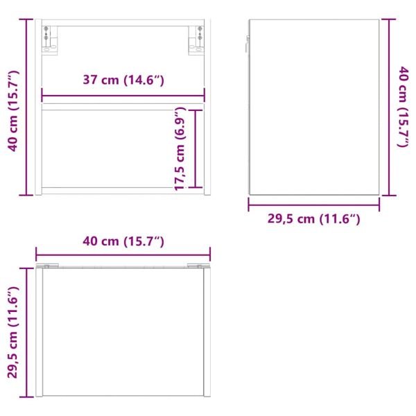 Висящ шкаф Димян дъб 40 x 29,5 x 40 см Инженерно дърво