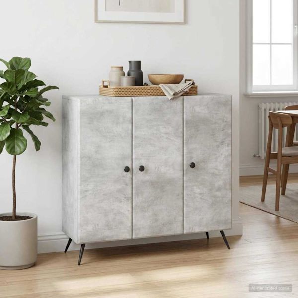 Служебен шкаф Бетонно сиво 89 x 34,5 x 80 см