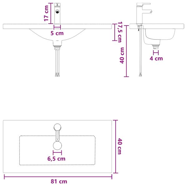 Комплект мебели за баня Дъб сонома 81 x 40 x 84,5 см