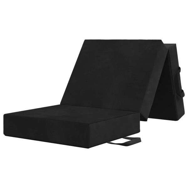 Сгъваем диван легло 90 x 67 x 45 см Черно