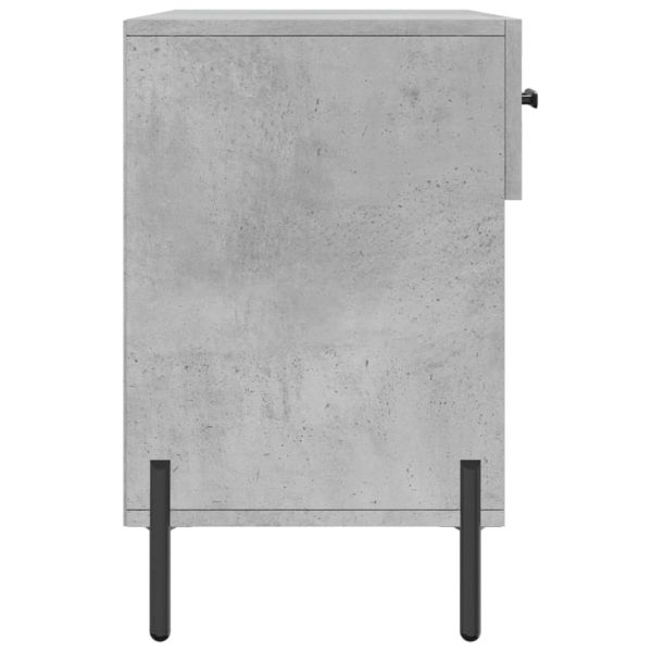 Пейка за обувки, бетонно сив, 102x35x55 см, инженерно дърво