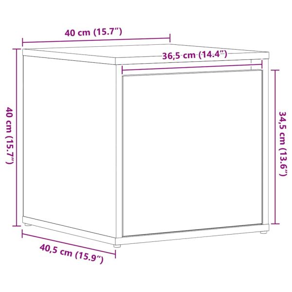 Плика с чекмедже Черния дъб 40,5 x 40 x 40 см Инженерно дърво