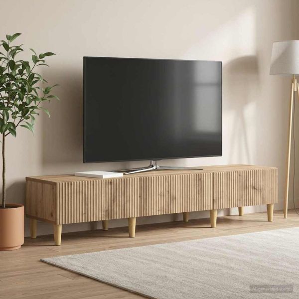 ТВ шкаф 147 x 34,5 x 30 см Дъб артизан Инженерна дървесина