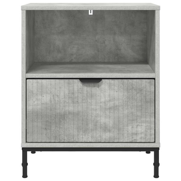 Нощен шкаф 2 pcs Бетонно сиво 49 x 36 x 61 см Инженерно дърво