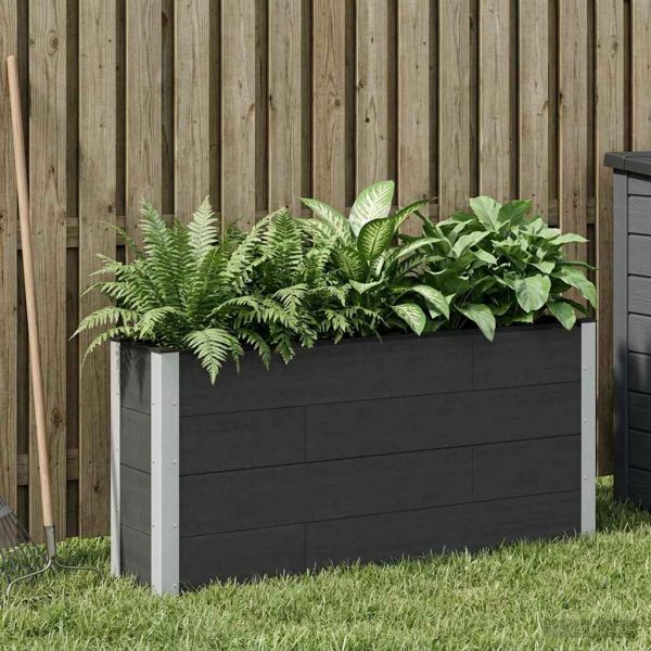 Градинска повдигната леха Черно 150 x 30 x 72 см