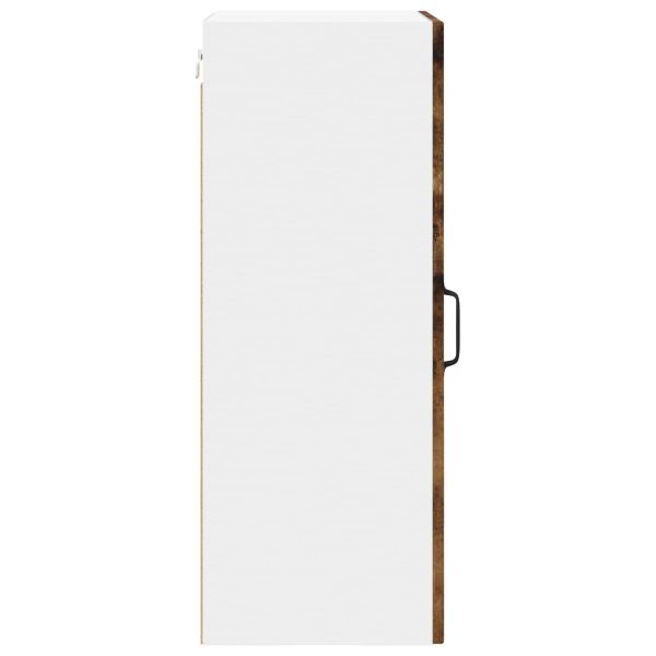 Стенен стъклен шкаф LUCCA 2 pcs Опушен дъб 40 x 31 x 80 см