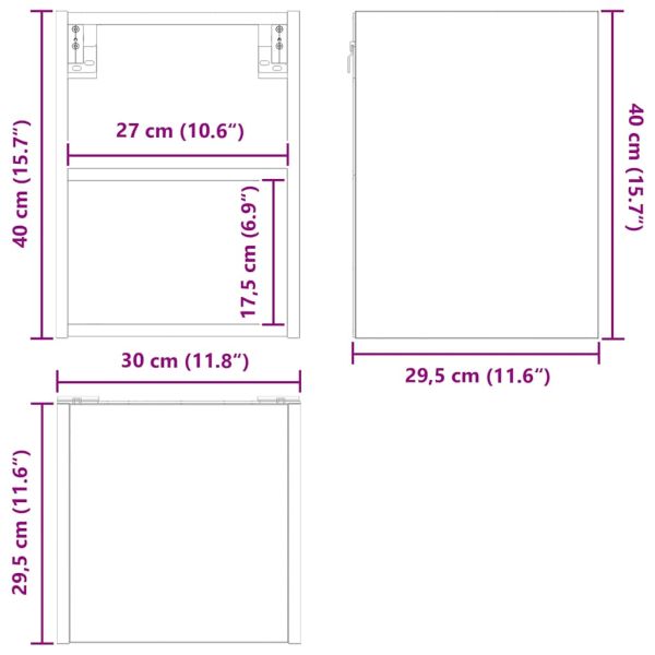 Висящ шкаф Димян дъб 30 x 29,5 x 40 см Инженерно дърво