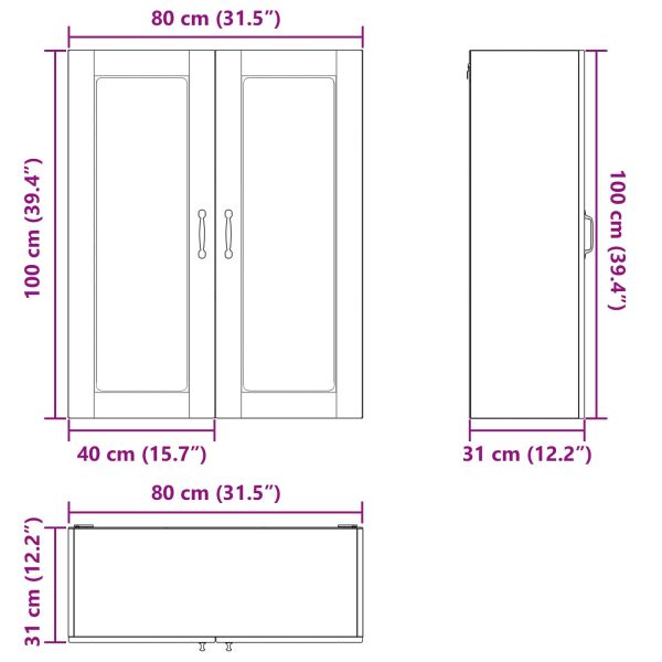 Панел за миялна машина Kalmar Бяло 80 x 31 x 100 см