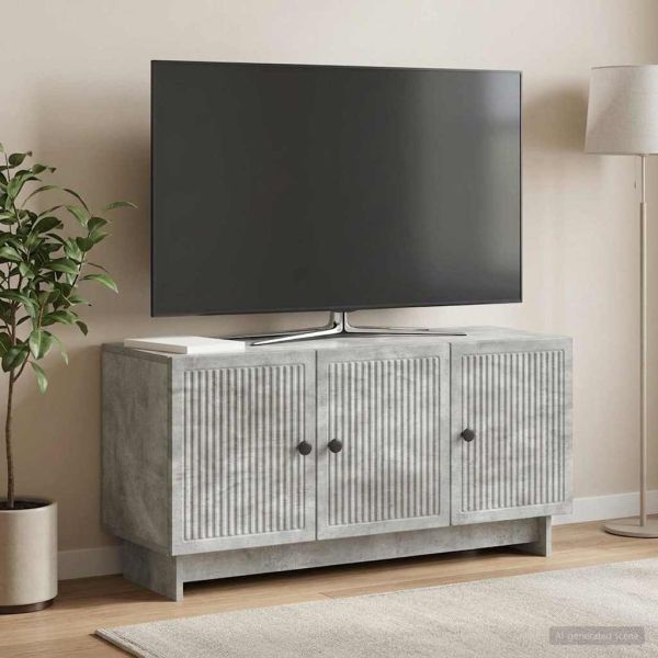 ТВ шкаф Бетонно сиво 99 x 34,5 x 50 см Инженерна дървесина