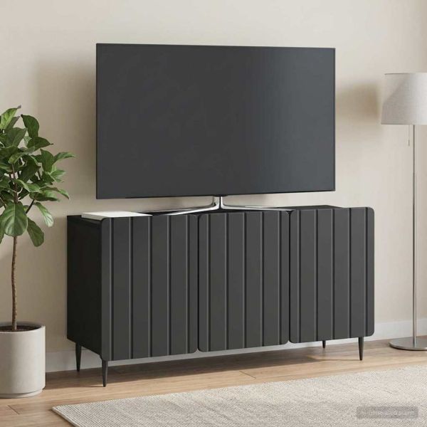 ТВ шкаф Черно 99 x 34,5 x 52 см Инженерна дървесина