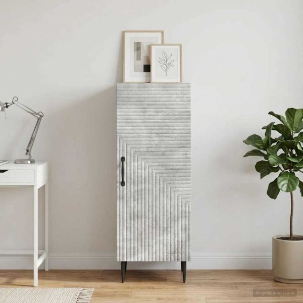 Служебен шкаф Бетонно сиво 33 x 34,5 x 89,5 см