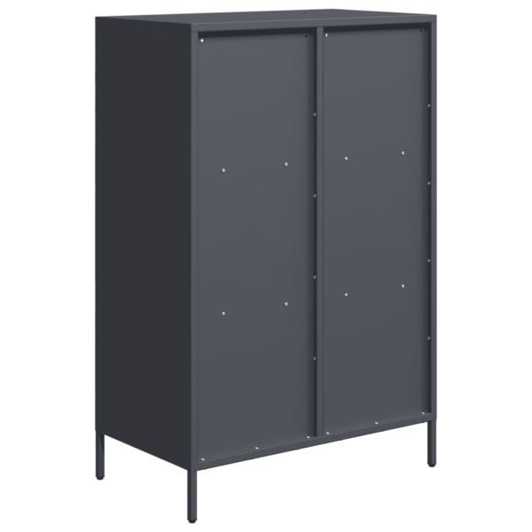 Висок шкаф, антрацит, 68x39x103,5 см, стомана