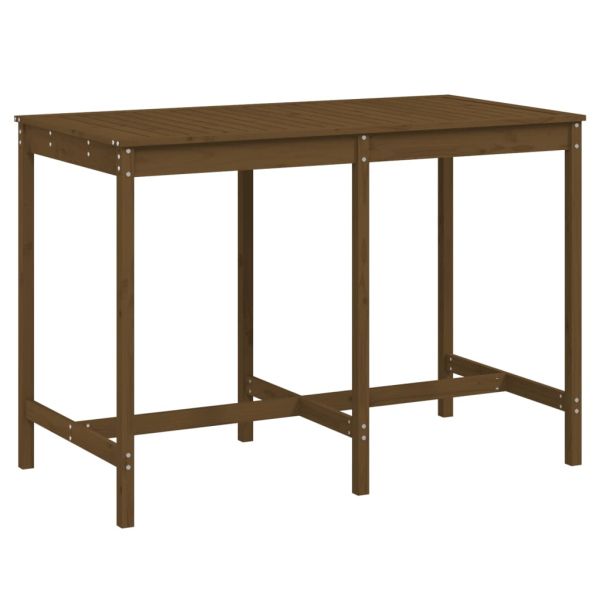 Градинска маса меденокафява 159,5x82,5x110см борово дърво масив
