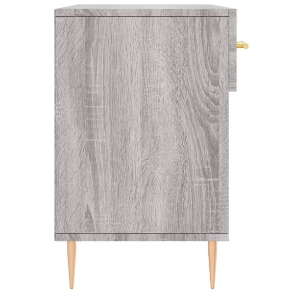 Пейка за обувки, сив сонома, 102x35x55 см, инженерно дърво