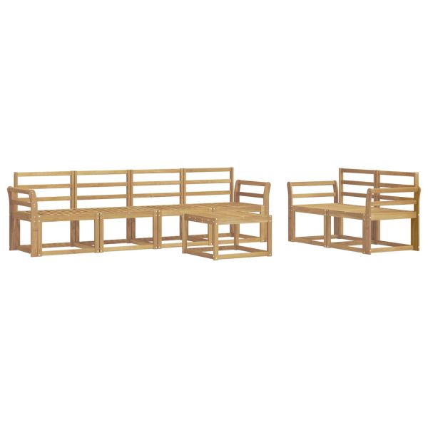 Комплект дивани за открито 7 pcs Бяло 59 x 59 x 37 см