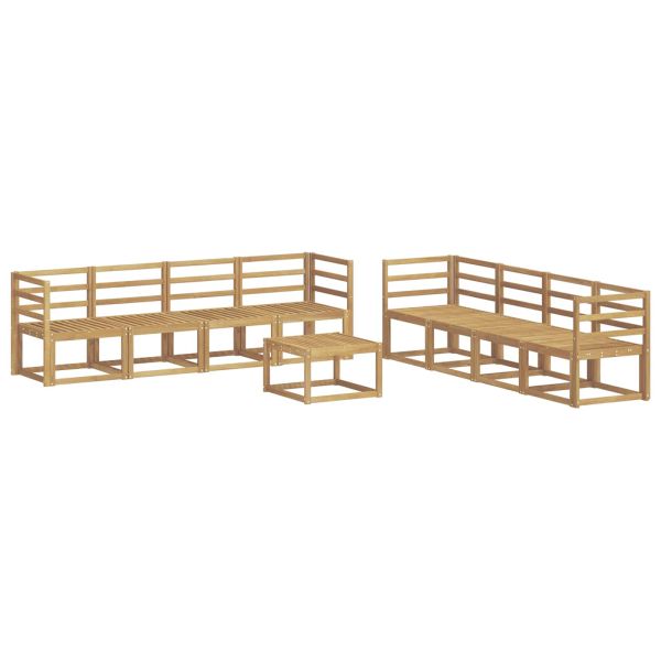 Комплект дивани за открито 9 pcs Бяло 59 x 59 x 37 см