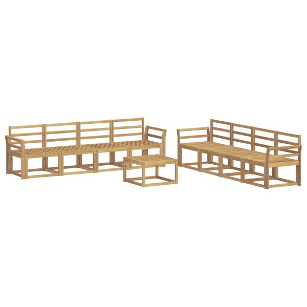 Комплект дивани за открито 9 pcs Бяло 59 x 59 x 37 см