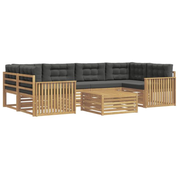 Комплект дивани за открито 7 pcs Бяло и антрацит