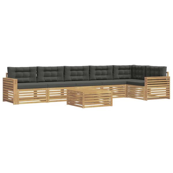 Комплект дивани за открито 7 pcs Бяло и антрацит