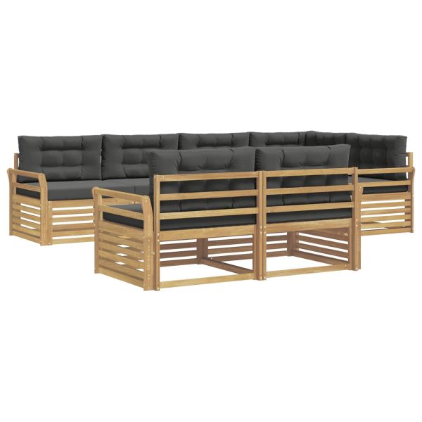 Комплект дивани за открито 7 pcs Бяло и антрацит