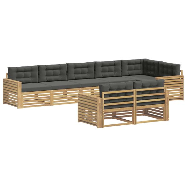 Комплект дивани за открито 8 pcs Бяло и антрацит