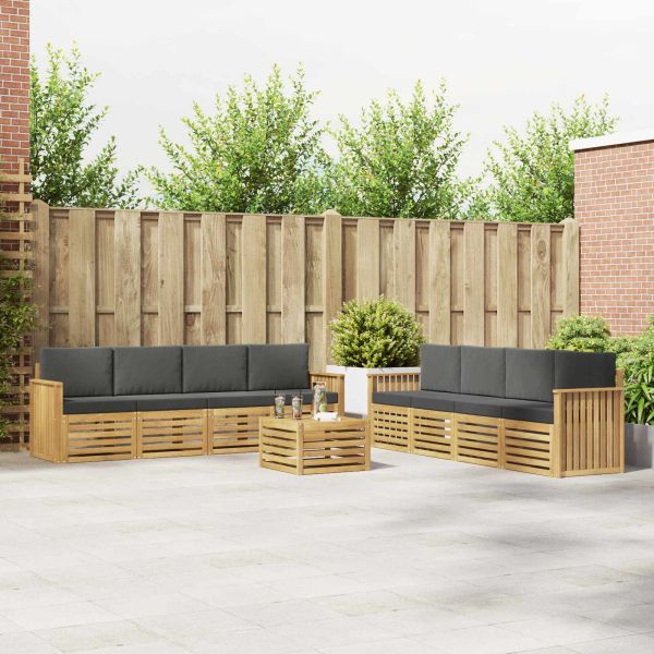 Комплекти дивани 9 pcs Бяло и антрацит 59 x 59 x 37 см