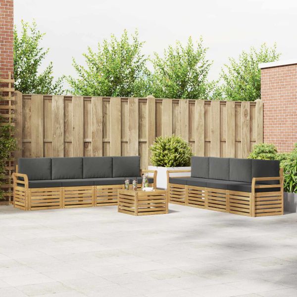 Комплекти дивани 9 pcs Бяло и антрацит 59 x 59 x 37 см