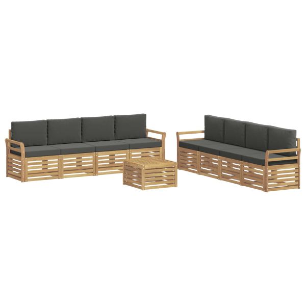 Комплекти дивани 9 pcs Бяло и антрацит 59 x 59 x 37 см
